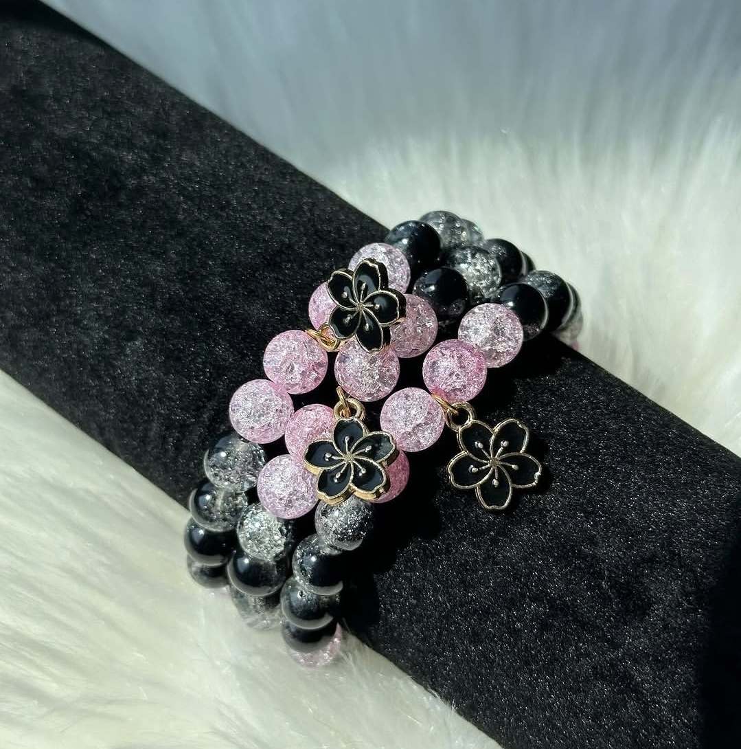 Black Cherry Blossom Bracelet